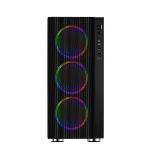 Produs Resigilat Carcasa Spacer Rainbow, ATX, MidTower, Gaming, fara sursa, sticla securizata, 4 x fan, USB 2.0 x 2, USB 3.0 x 1, mesh, fan controller (inclusiv RGB), telecomanda, â€žSPCS-GC-RAINBOWâ€ - Img 2