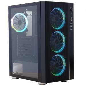 Produs Resigilat Carcasa Spacer Rainbow, ATX, MidTower, Gaming, fara sursa, sticla securizata, 4 x fan, USB 2.0 x 2, USB 3.0 x 1, mesh, fan controller (inclusiv RGB), telecomanda, â€žSPCS-GC-RAINBOWâ€ - Img 12
