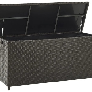 Produs Resigilat Cutie de depozitare Re-Bloom Modena 126x46x63 cm, 290L, ratan sintetic PE, cadru otel electrostatic, rezistenta UV, maro - Verificat A