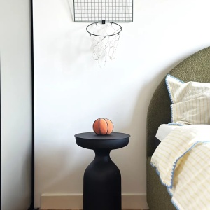 Produs Resigilat Masuta laterala Re-Bloom Tenjo, metal, 33x33x50 cm, 10 kg, negru - Verificat A - Img 2