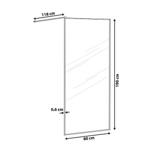 Produs Resigilat Paravan de dus Re-Bloom Waspam, 80x190 cm, sticla securizata 6mm, aluminiu/inox, usa reversibila, negru transparent - Verificat A - Img 4
