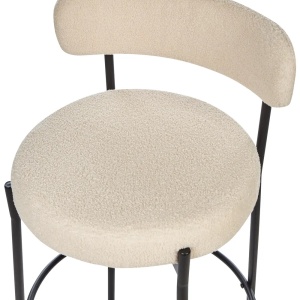 Produs Resigilat Set 2 scaune de bar Re-Bloom Allison, textil/metal, 50x50x97 cm, suport picioare, 120 kg, bej deschis/negru - Verificat A - Img 3