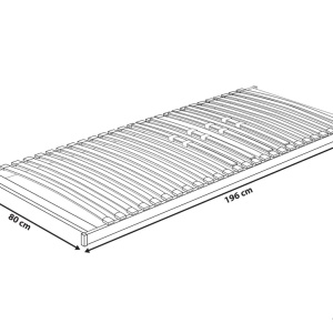 Produs Resigilat Somiera cu sipci Re-Bloom Vouziers, 80x200 cm, 30 lamele, lemn fag/mesteacan, 100 kg, maro - Verificat A - Img 5