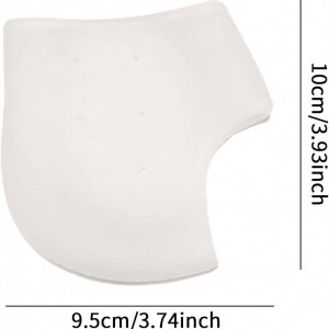 Protectie cu gel pentru calcai HEIGOO, silicon/gel, alb, 10 x 9,5 cm - Img 6
