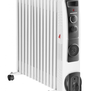 RESIGILAT – CALORIFER CU ULEI HEINNER HOH-YV13BK, 2500W, 13 elementi, Ventilator 400W, Termostat reglabil, Alb