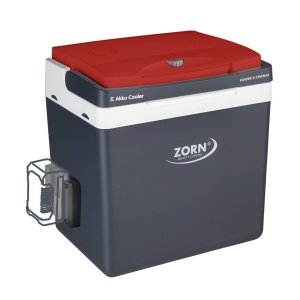 RESIGILAT - Lada frigorifica auto si camping ZORN Z 26 LNE PX, 25 litri, alimentare 12V/230V, racire si incalzire, alb-rosu-gri - Img 3