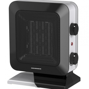 RESIGILAT - RADIATOR CERAMIC HEINNER HCH-L1400BK, 1400W, 2 Trepte, Termostat reglabil, Negru