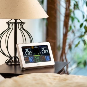 RESIGILAT - Statie meteo interior-exterior GoGEN ME 3257, senzor extern fara fir, LCD color - Img 3