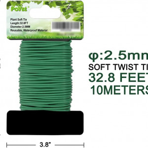 Rola de sarma pentru gradina POYEE, cauciuc/metal, verde, 10 m x 2,5 mm - Img 5