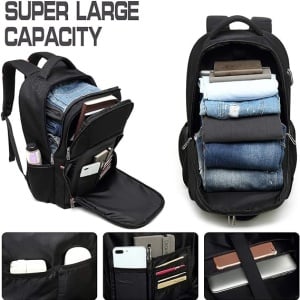 Rucsac pentru laptop Della Gao, poliester, negru, 32 x 50 x 20 cm