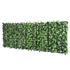 Rulou artificial de gard viu, polietilena/tesatura, verde, 300 x 100 cm, Resigilat, Grad A