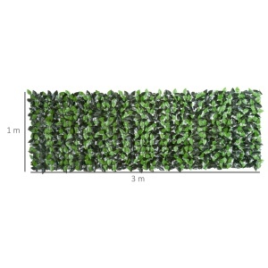 Rulou artificial de gard viu, polietilena/tesatura, verde, 300 x 100 cm, Resigilat, Grad A - Img 3