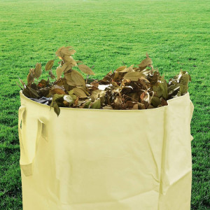 Sac de gunoi pentru gradina, nailon/plastic, verde deschis, 80 x 45 cm - Img 2