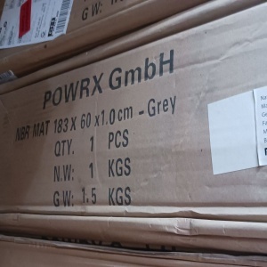 Saltea pentru antrenament si husa de protectie, pentru yoga, fitness, aerobic, pilates, exercitii la sol, POWRX, Antiderapant, 183x60 cm, Gri, Resigilat, Grad A - Img 4