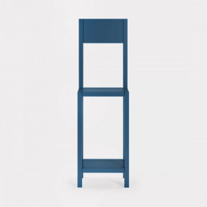 Scaun inalt Marco Lupo, lemn, albastru inchis, 35 x 17 x 115 cm - Img 2