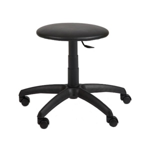 Scaun laborator - imitatie piele neagra - Img 2