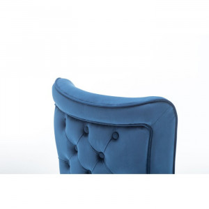 Scaun Shaffer, metal, crom/albastru, 95 x 53 x 60 cm - Img 4