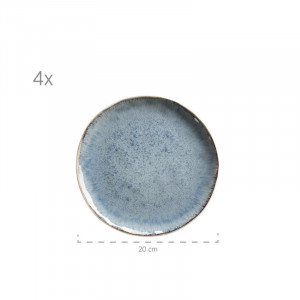 Serviciu de masa Takako, ceramica, albastru/alb, 16 piese