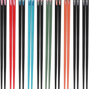 Set 10 perechi de betisoare Pwsap, fibra de sticla, multicolor, 24 cm