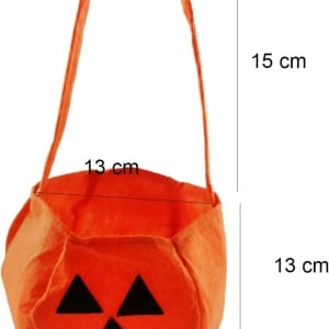 Set 12 genti pentru Halloween Lxgkrel, textil, portocaliu/negru, 20 x 28 x 13 cm