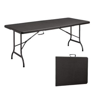 Set 15 mese pliante Kiwari Event, metalice, 180x75x72 cm, sistem pliere rapida, negru