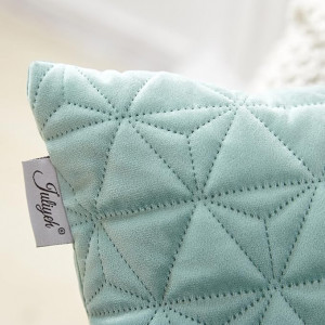 Set 2 fete de perna JULIYEH, catifea, verde albastrui , 30 x 50 cm