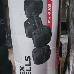 Set 2 gantere Iron Gym, 2x4 Kg, premium, Vinil, Negru, Resigilat, Grad A - Img 3