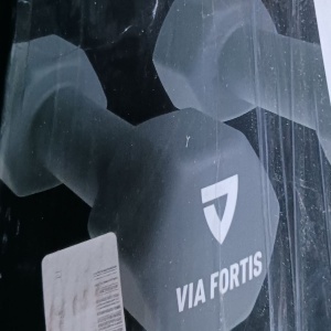 Set 2 gantere VIA FORTIS, 2x5 Kg, premium, din fonta cu invelis din neopren, Resigilat, Grad A - Img 4