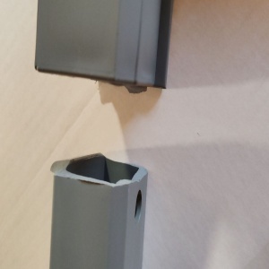 Set 2 scaune de gradina/terasa fara brate, Progarden, Eolo, polipropilena, alb cu picioare gri, 45x49.5x81 cm, Resigilat, Grad B - Img 4