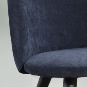 Set 2 scaune de masă tapițate Alto, albastru, 77,5cm H x 49cm W x 49,5cm D - Img 2