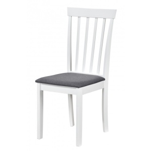 Set 2 scaune dining / bucatarie Drimus Houston, tapiterie stofa,100 kg, 94x49x40 cm, alb/gri - Img 3
