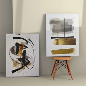 Set 2 tablouri decorative canvas, 2x70x100 cm, panza/lemn, multicolor - Verificat A · Re-Bloom - Img 3