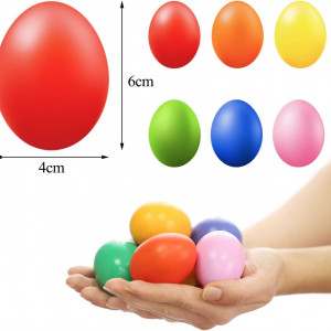 Set 24 de oua pentru Paste Gallop, plastic, multicolor, 6 x 4 cm