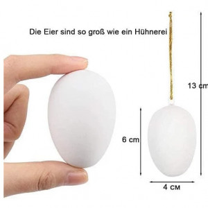 Set 36 oua pentru Paste cu 6 pensule de culoare ZesNice, plastic, alb, 6 x 4 cm