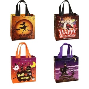 Set 4 pungi de Halloween, Lxgkrel, textil, multicolor, 22 x 23 x 11 cm