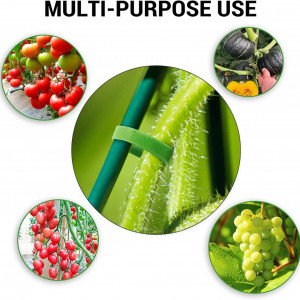 Set 5 role de banda pentru fixarea plantelor Sanmum, poliester, verde, 2,5 m - Img 3