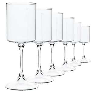 Set 6 pahare vin, model evazat, 355 ml, sticla, transparent, Resigilat, Grad A - Img 2