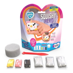 Set Air Clay cu argila usoara pentru modelaj Lovin - 6 culori - Squishy Hero - Teensy-Weensy - Img 3