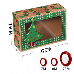 Set cutii de bomboane pentru Craciun Meishang, 21 piese, multicolor, hartie, 15 x 22 x 7 cm