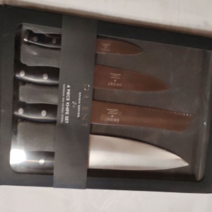 Set cutite de bucatarie Orient, Origin Series, 4 piese, din otel inoxidabil german X50 Ultra +, negru, Resigilat, Grad A - Img 5