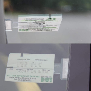 Set de 10 clipsuri pentru tichet de parcare auto Tochek, plastic, transparent, 7,4 x 3,88 cm - Img 5
