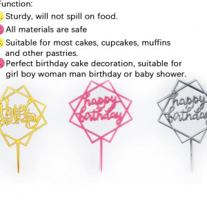 Set de 10 topere pentru tort Hokkien, plastic, multicolor, 17 x 11 cm 