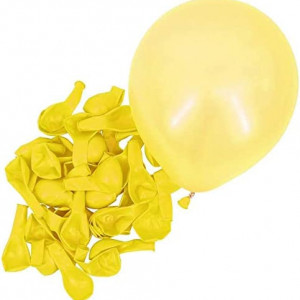 Set de 100 de baloane pentru petrecere JIASHA, latex, galben, 30 cm - Img 6