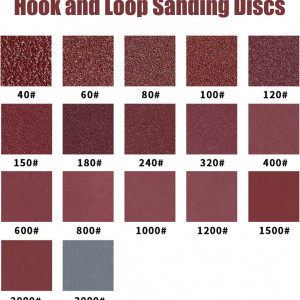 Set de 100 de discuri abrazive Leontool, oxid de aluminiu, rosu, 150, 5,5 cm - Img 2