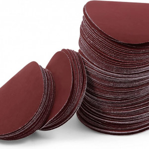 Set de 100 de discuri abrazive Leontool, oxid de aluminiu, rosu, 1500, 7,5 cm - Img 1