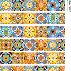 Set de 12 autocolante pentru scari Lpraer, PVC, multicolor, 18 x 100 cm - Img 7