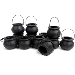 Set de 12 boluri pentru bomboane Jofony, plastic, negru, 5,5 x 7 cm