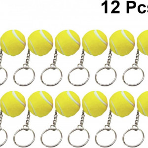 Set de 12 brelocuri im forma de minge Nuobesty, metal, galben, 8.5 x 3.5 x 3.5 cm - Img 5