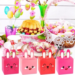 Set de 12 cutii pentru prajituri Qpout, hartie, multicolor, 7,5 x 7,5 x 7,5 cm