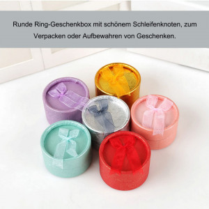 Set de 12 cutiute pentru inel SVUPUE, carton/burete, multicolor, 5,5 x 3,5 cm - Img 4
